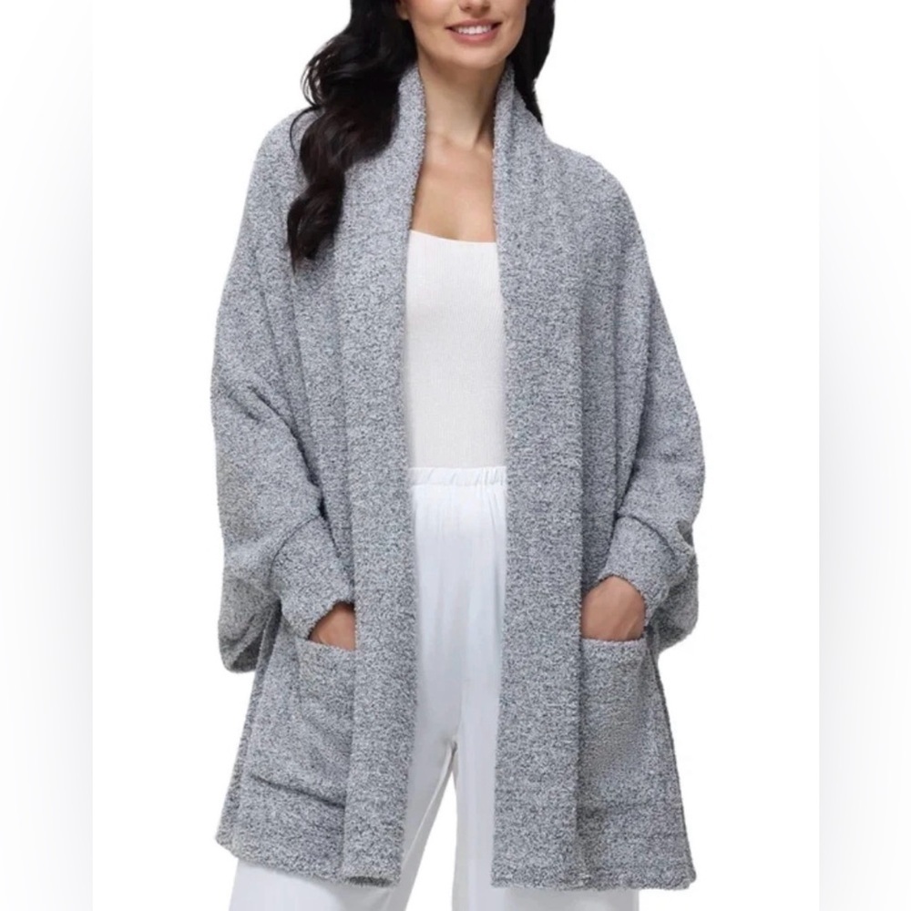 525 America Women's Open Front The Cozy Wrap, Light Heather Gray, Size s/m NWT
